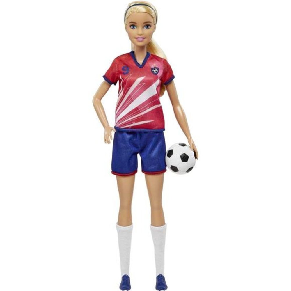 Barbie Playing Soccer Doll with Blonde Ponytail , New in Box